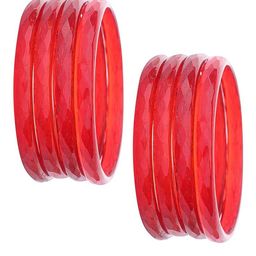 NMII Set of 8 Textured Glossy Bangles image 1