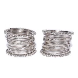 Anouk Set Of 38 Oxidized Silver Plated Bangles image 2
