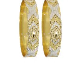 NMII Set Of 2 Gold-Plated Crystal-Studded Bangles image 3