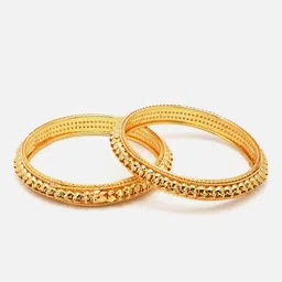 ZENEME Set Of 10 Gold Plated Beaded Bangles image 3
