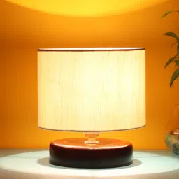 Devansh Off-White Traditional Table Lamp with Shade-39