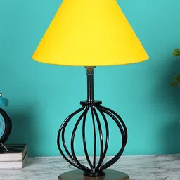 Devansh Yellow Solid Table Lamp-39