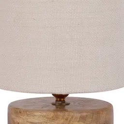 Devansh White Solid Table Lamp With Jute Shade image 4