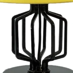 Devansh Yellow Cotton Table Lamp With Iron Base image 2