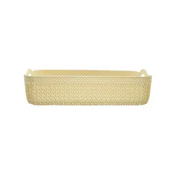 Kuber Industries Cream Set Of 3 Textured Storage Basket image 4