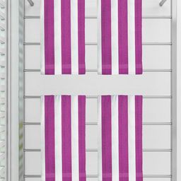 Athom Trendz Unisex Set of 4 Purple & White Striped 300 GSM Cotton Bath Towels-14