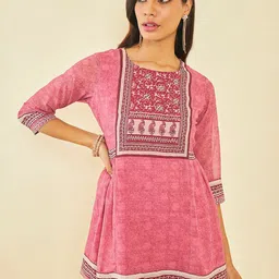 Soch Floral Printed A-Line Kurti-picture-37