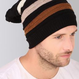 hupshy Unisex Self Design Acrylic Beanie-image-4