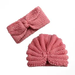 SYGA Kids Pack of 2 Woollen Beanie With RABIT Ears Warm Headband-5