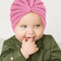 SYGA Kids Self Design Woollen Beanie Cap-15