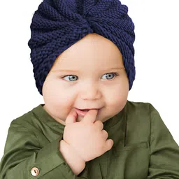 SYGA Kids Pack of 2 Self Design Woollen Beanie-15