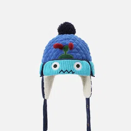 Little Surprise Box LLP Unisex Kids Robot Theme Woollen Beanie With Mufflers & Gloves-0