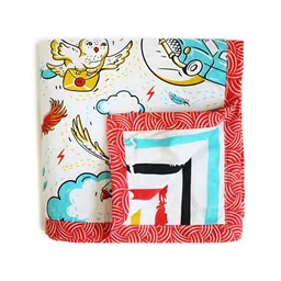 Silverlinen Kids Red Harry Potter AC Room 110 GSM Pure Cotton Reversible Single Blanket-image-26