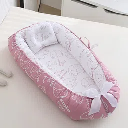 SYGA Infants Printed Cotton Portable & Foldable Reversible Sleeping Bed Nest-3