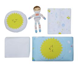 haus & kinder Unisex Kids Pack Of 5 Blue Printed Baby Bed Sets-image-7
