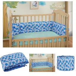 DearJoy Blue Printed Baby Cot Bedding Bumper-35