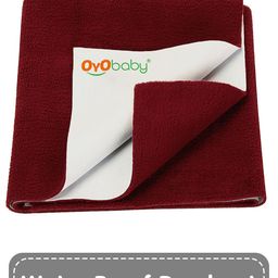 OyO Baby Waterproof & Lightweight Dry Sheets Bed Protector Large - Maroon-image-4