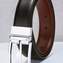 ZORO Men Vegan Leather Reversible Formal Belt-image-75