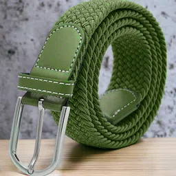 ZORO Men Green Textured Belt-10