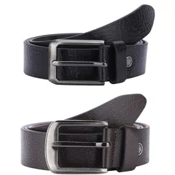 Kastner Men Pack Of 2 Textured Leather Slim Formal Belts-image-49