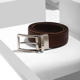 Louis Philippe Men Textured Leather Formal Belt-image-32