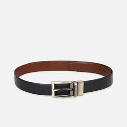 Louis Philippe Men Black Reversible Leather Belt-picture-28