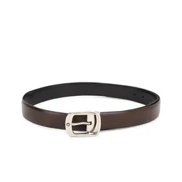 Louis Philippe Men Brown Textured Genuine Leather Formal Belt-image-87