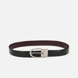 Louis Philippe Men Black & Brown Solid Reversible Leather Belt-image-73