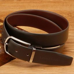 LOUIS STITCH Men Textured Leather Reversible Formal Belt-picture-47