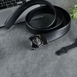 ZORO Men Black Textured PU Belt-image-10