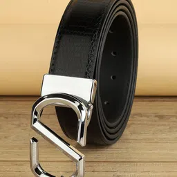 ZORO Men Black PU Belt-image-61