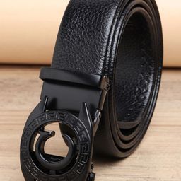 ZORO Men Black Alphabet Letter C Belt-image-97