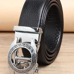 ZORO Men Black Textured PU Belt-picture-35