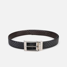 Peter England Men Black Printed Leather Belt-image-14