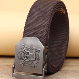 ZORO Men Brown Woven Canvas Belt-31