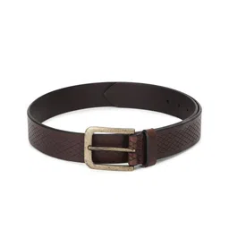 Peter England Men Brown Textured Leather Belt-picture-42