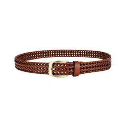 VOGARD Men Tan Braided Leather Belt-image-23