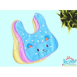 The Little Lookers Infant Kids Pack Of 3 Pure Cotton Bibs-22