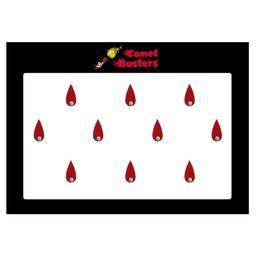 Comet Busters 10 Pcs Embellished Reusable Designer Bindis - Red-94