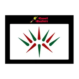 Comet Busters 10 Pcs Reusable Designer Bindis - Red & Green-15
