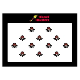 Comet Busters 12 Pcs Embellished Reusable Designer Bindis - Maroon & Black-13