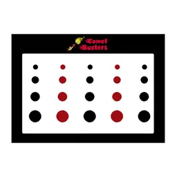 Comet Busters 20 Pcs Reusable Designer Round Bindis - Red & Black-6