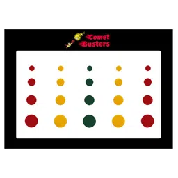 Comet Busters 20 Pcs Reusable Designer Round Bindis - Red & Yellow-10