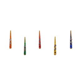 Comet Busters 5 Pcs Embellished Reusable Designer Bindis - Multicolored-15