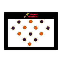 Comet Busters 13 Pcs Orange & Blue Circular Shaped Beaded Bindi-49