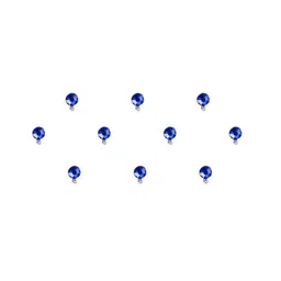 Comet Busters Set Of 10 Stone-Studded Bindi - Blue-53