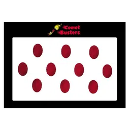 Comet Busters Set of 10 Oval Bindis - Red-43