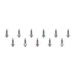 Comet Busters Set of 11 Stone-Studded Designer Bindis - Multicoloured image 2