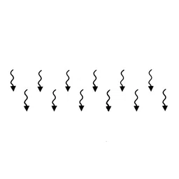 Comet Busters 12 Pcs Black Reusable Arrow Shaped Bindi image 2