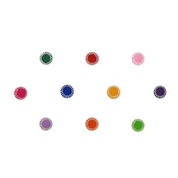 Comet Busters 10 Pcs Reusable Designer Round Bindis - Multicoloured image 2